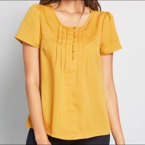 Lucky Pintucks Shortsleeve Blouse